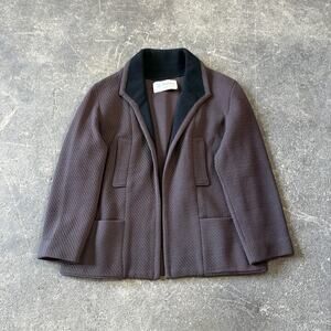 Vintage Kimberly Blazer Womens M Brown Wool Jacket Classic Textured 70s